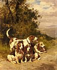 Path Wall Art - Hunting Dogs on a Forest Path